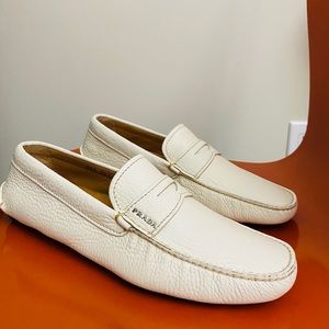 Prada Loafers in White. Size 6.5 (7.5 US)